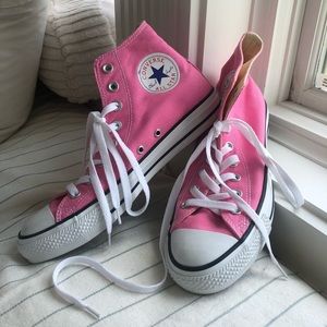 Converse Pink High Top Sneakers